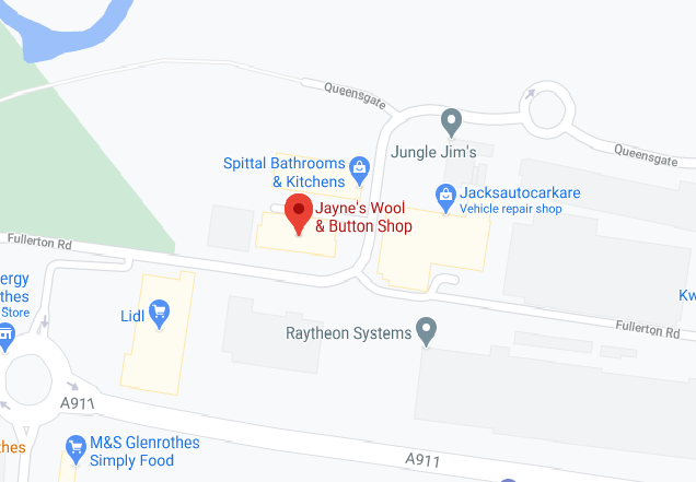 Jayne's Wool and Button Shop Map