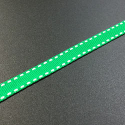 Crafting Ribbon (per metre) Dash Trim - Green