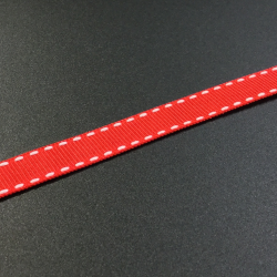 Crafting Ribbon (per metre) Dash Trim - Red