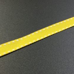 Crafting Ribbon (per metre) Dash Trim - Yellow