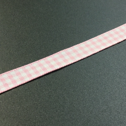 Crafting Ribbon (per metre) Gingham - Pink