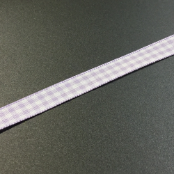Crafting Ribbon (per metre) Gingham - Lilac