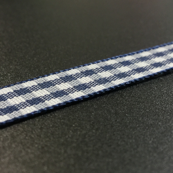 Crafting Ribbon (per metre) Gingham - Navy Blue