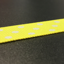 Crafting Ribbon (per metre) Polka Dot - Yellow