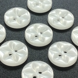 White Baby Star Buttons (14mm/22L)