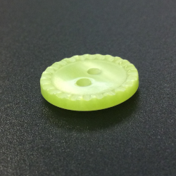 Green Bead Edge Buttons (15mm/24L)
