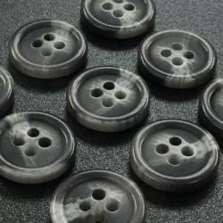 Black Easy Match Four-Hole Buttons (15mm/24L)