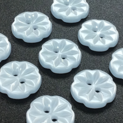 Blue Cut Flower Buttons (15mm/24L)