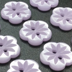 Small Flower Buttons Lilac (15mm/24L)