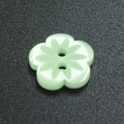 Small Flower Buttons Mint Green (15mm/24L)