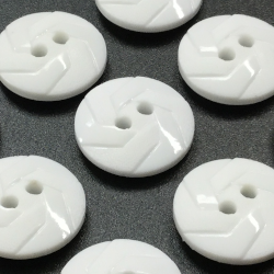 Football Swirl Buttons White (15mm/24L)