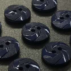 Football Swirl Buttons Navy Blue (15mm/24L)