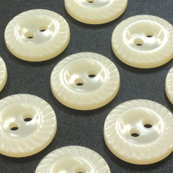 Small Milled Edge Buttons Cream (14mm/22L)