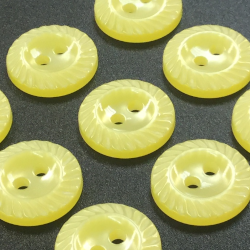 Small Milled Edge Buttons Lemon (14mm/22L)