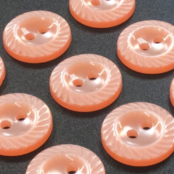 Small Milled Edge Buttons Peach (14mm/22L)