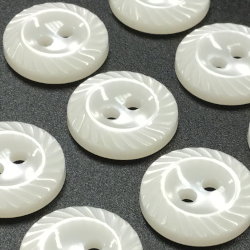 Small Milled Edge Buttons White (14mm/22L)
