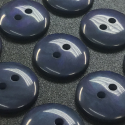 Mother of Pearl Buttons Navy Blue (15mm/24L)