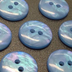 Mother of Pearl Buttons Blue (18mm/28L)