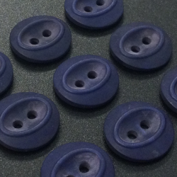 Navy Blue Oval Buttons (15mm/24L)