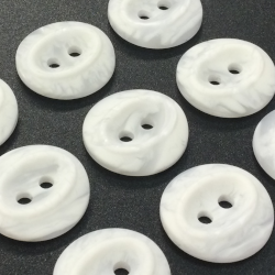 White Oval Buttons (15mm/24L)