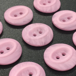 Oval Centred Buttons Pink (19mm/30L)