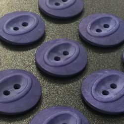 Oval Centred Buttons Navy Blue (19mm/30L)