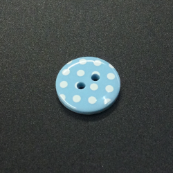 Blue Pastel Spots Buttons (15mm/24L)