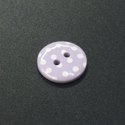 Purple Pastel Spots Buttons (15mm/24L)