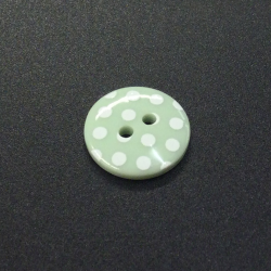 Green Pastel Spots Buttons (15mm/24L)