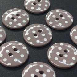 Beige Pastel Spots Buttons (18mm/28L)