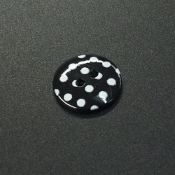Black Pastel Spots Buttons (18mm/28L)