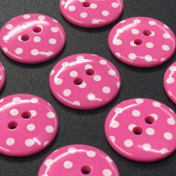 Pink Pastel Spots Buttons (18mm/28L)