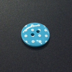 Turquoise Pastel Spots Buttons (18mm/28L)