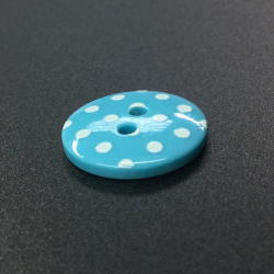 Turquoise Pastel Spots Buttons (18mm/28L)