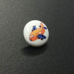 White Toggle Buttons (15mm/24L) Aeroplane