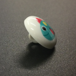 White Toggle Buttons (15mm/24L) Fish