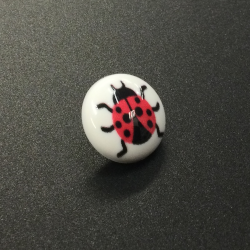 White Toggle Buttons (15mm/24L) Ladybird