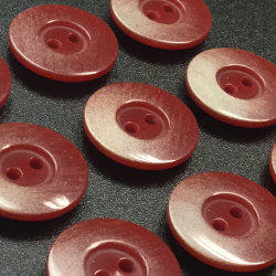 Plate Shimmer Buttons Red (18mm/28L)