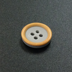 Grey Painted Wooden Buttons (15mm/24L)