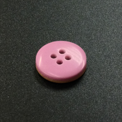 Pink Painted Wooden Buttons (15mm/24L)