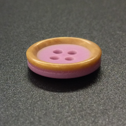Pink Painted Wooden Buttons (15mm/24L)