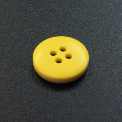 Yellow Painted Wooden Buttons (15mm/24L)