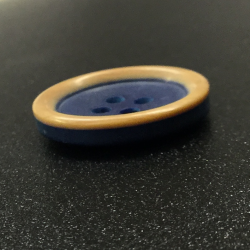 Painted Wooden Buttons Navy (20mm/32L)