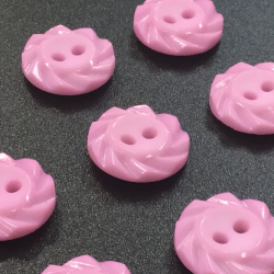 Swirl Edge Buttons Pink (15mm/24L)