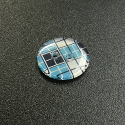 Tartan Buttons Light Blue (15mm/24L)