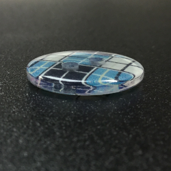 Tartan Buttons Light Blue (15mm/24L)