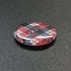 Red Tartan Buttons (15mm/24L)