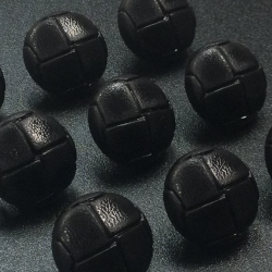 Black Football Buttons (15mm/24L)