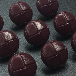 Burgundy Football Buttons (15mm/24L)