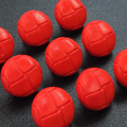 Red Football Buttons (15mm/24L)